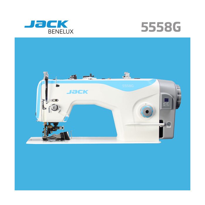 JACK JK-5558G Single Needle Lockstitch Edge Cutter Sewing Industrial