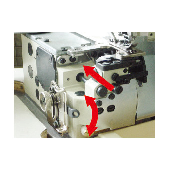 YAMATO POWER OPERATED 3 THREAD OVERLOCK MACH INE WITH TRIMMER FOR ROLLED HEMMING