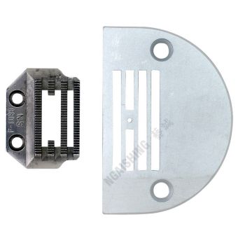 NGAISHING G801-4 PLAIN MACHINE NEEDLE PLATE AND FEED DOG (FINE)