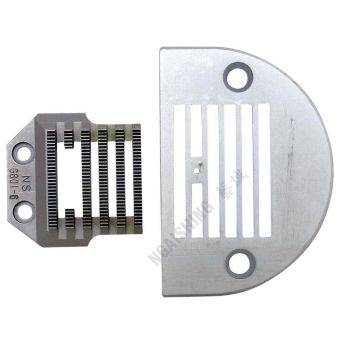 NGAISHING G801-6 PLAIN MACHINE NEEDLE PLATE AND FEED DOG (FINE)