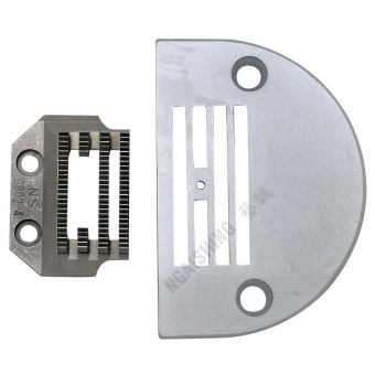 NGAISHING G802-4 PLAIN MACHINE NEEDLE PLATE AND FEED DOG (STANDARD)