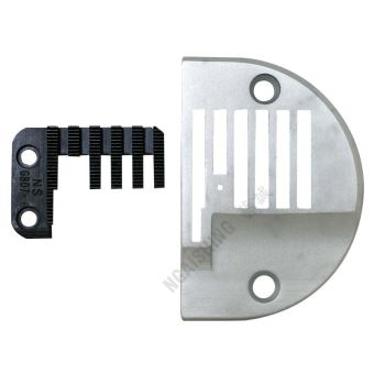 NGAISHING G807-6 PLAIN MACHINE DISPLACEMENT NEEDLE PLATE AND FEED DOG (FINE)