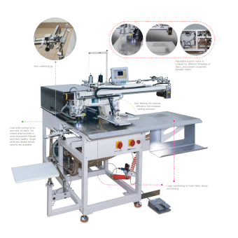 FILC FCK 899 Automatic Polo Placket Sewing Machine with Cold Knife